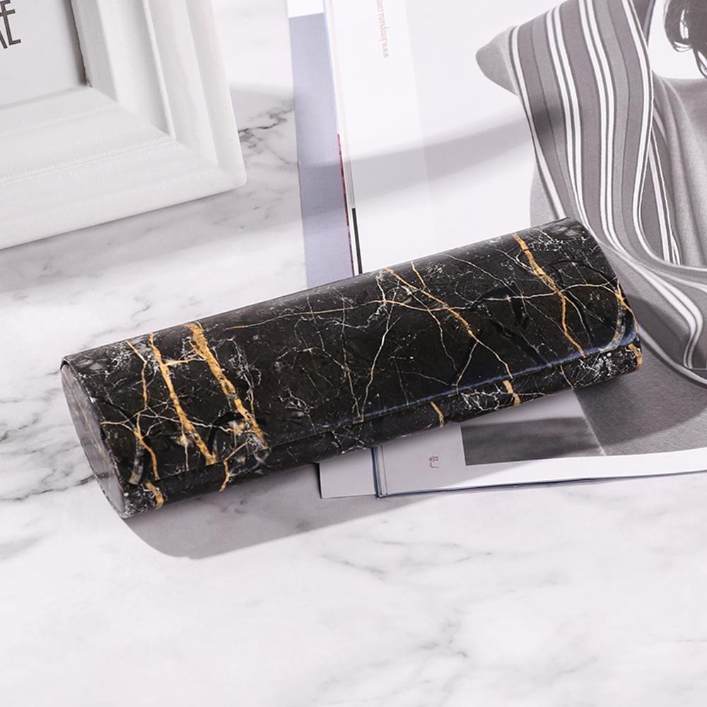 Sun Glasses Box Waterproof PU Portable Eyeglasses Case Strong Magnet Marble Pattern Glasses Box
