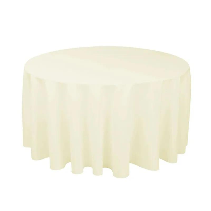 Скатерть из полиэстера, круглая, устойчивая к пятнам и складкам, моющаяся, для обеденного стола, фуршетов и кемпинга