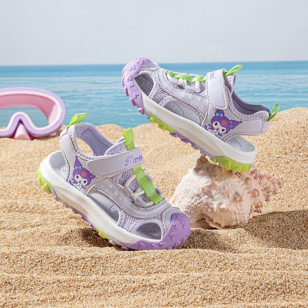 Kaiti Cat Children's Shoes 2026 Hot Summer Mid to Large Children's Beach Shoes for Girls, Breathable and Crash proof Baotou Sandals