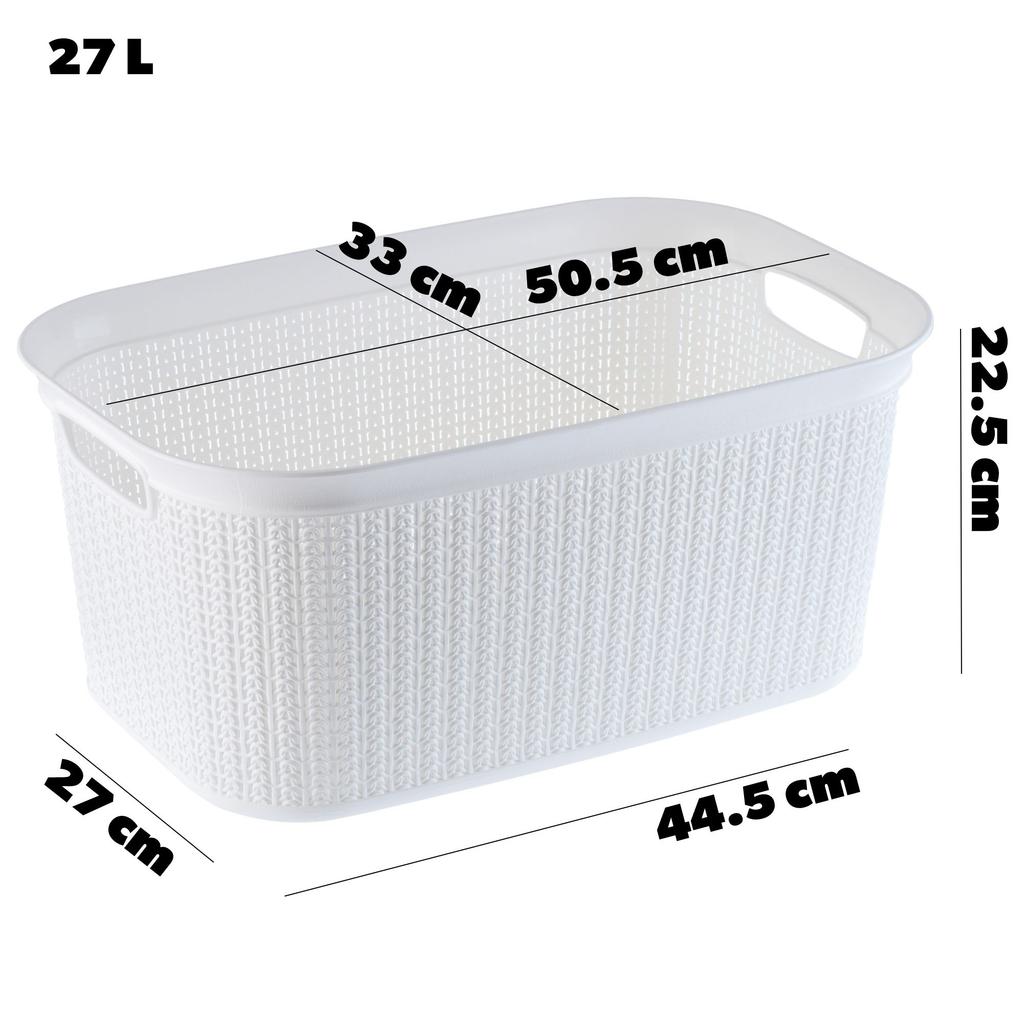KADAX Kosz Na Bieliznę Pranie Pudełko Pojemnik 27L