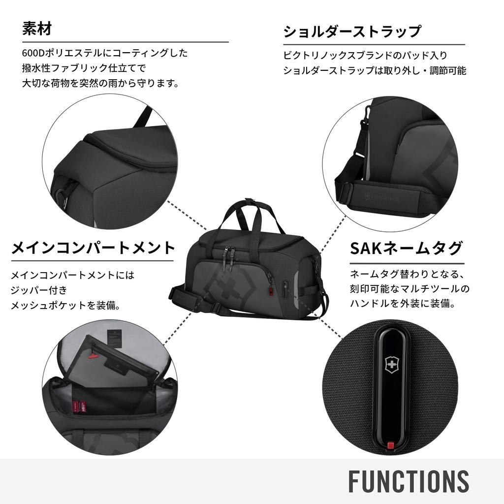 Victorinox Туристическая спортивная дорожная сумка для бизнеса, деловая, дорожная, многофункциональная, черная, 612126 2.0, мужская []