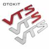 Металлический 3D значок-эмблема V T S VTS для автомобиля, 3D логотип-наклейка для C2 C3 C4 Quatre Saxo Xsara Jimny 1.6 16v VTR, красно-серебристый цвет