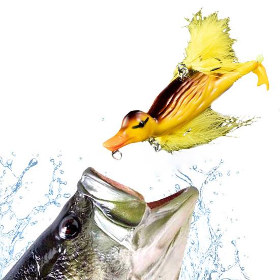 10,5 см/28 г твердая приманка для ловли утки с перьевым крючком и подвижными ножками бионическая искусственная приманка для пресноводной и соленой рыбалки