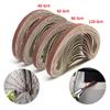 50pcs Sanding Belts 40/60/80/120grit 0.39 X 13 Inch Power Finger File Sander Abrasive Accessories Grinding Polishing Wood Metal