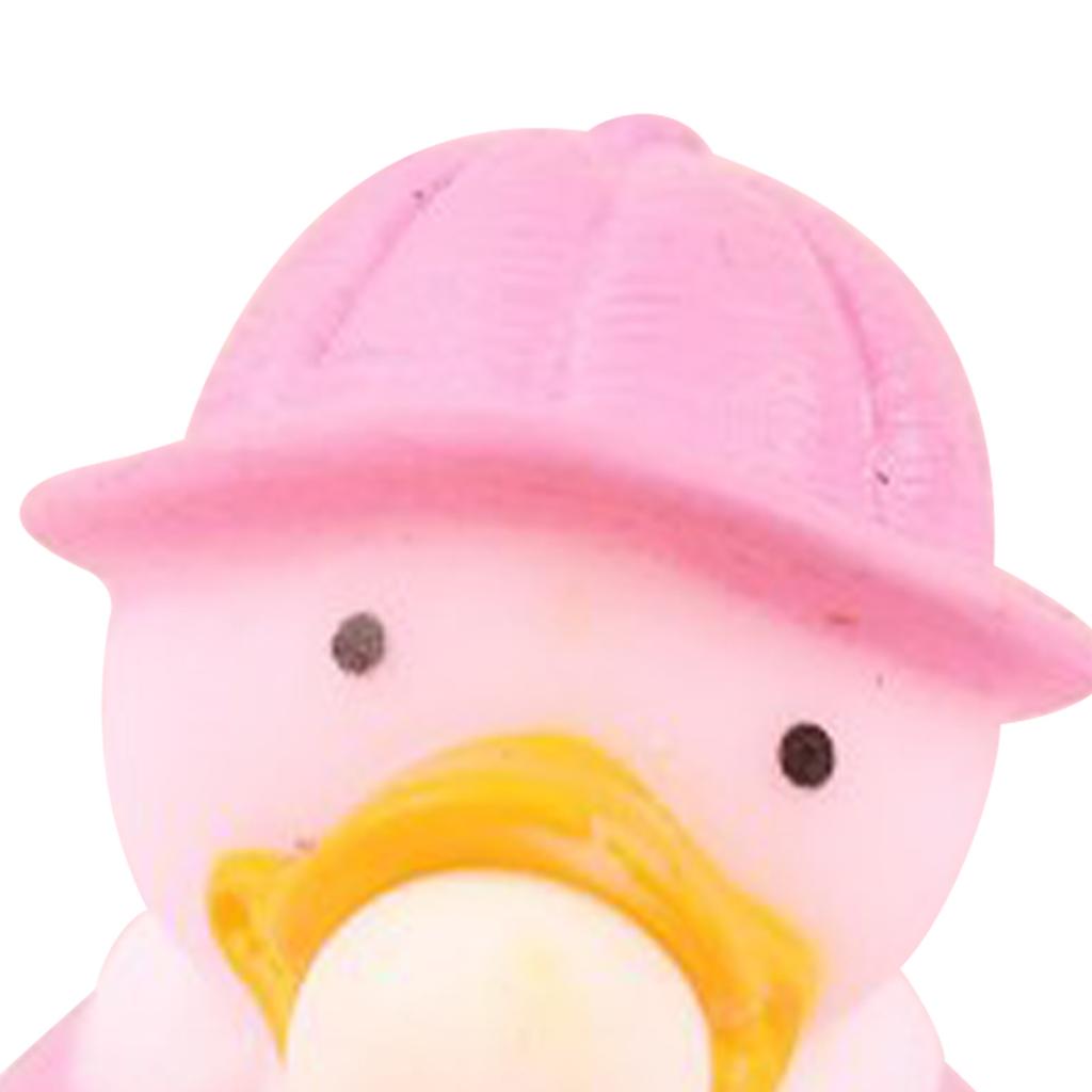 Stress Ball Duck Squeezy Bubbles Reduce Anxiety Soft Stretchy Ball for Children and Adults Pink