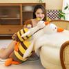 New big white goose plush toy bee doll hungry crazy doll goose crazy funny duck throw pillow girl