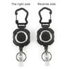 Выдвижной карабин из нержавеющей стали, брелок для ключей, сверхмощный карабин, брелок для ключей, ударопрочный трос, кольцо для ключей