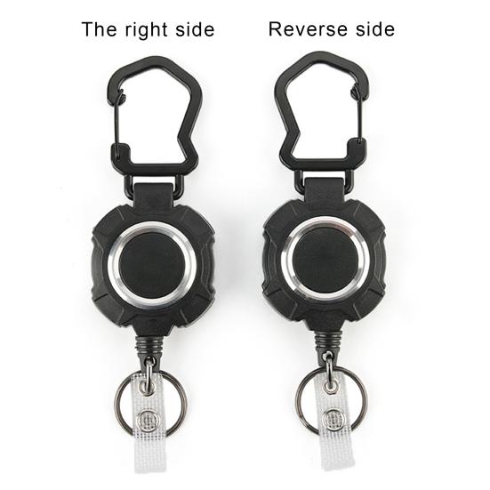 Выдвижной карабин из нержавеющей стали, брелок для ключей, сверхмощный карабин, брелок для ключей, ударопрочный трос, кольцо для ключей