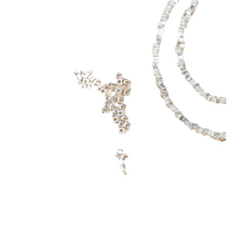 Стерлинговое серебро 925 Сломанные разделители для браслетов и ожерелий ручной работы