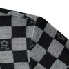 Montagut Men's Checkboard Jacquard Round Neck Sweatshirt