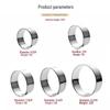 5-Piece Stainless Steel Mousse Ring & Cookie/Cake/Dumpling Cutter Set