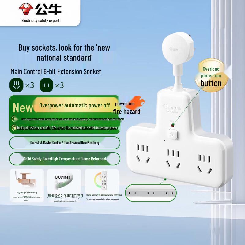 BULL Multi-function Power Extender Socket