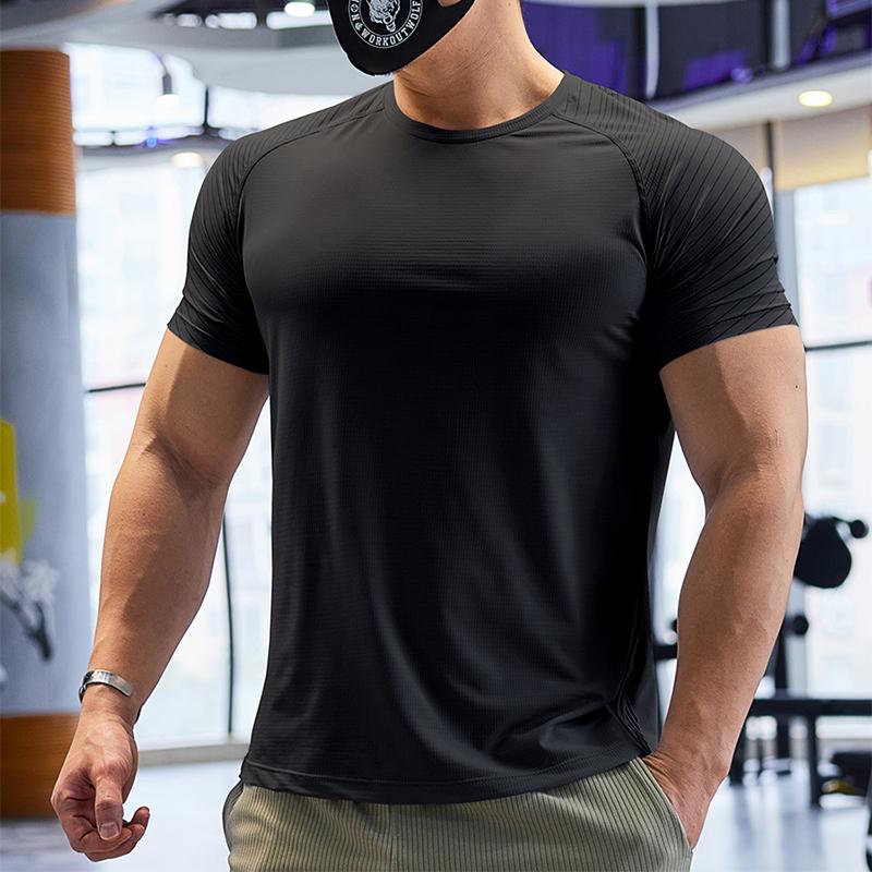Мужская спортивная футболка с коротким рукавом, легкая атлетика, бег, быстросохнущая спортивная одежда, футболки, мужская лучшая толстовка для тренировок и упражнений