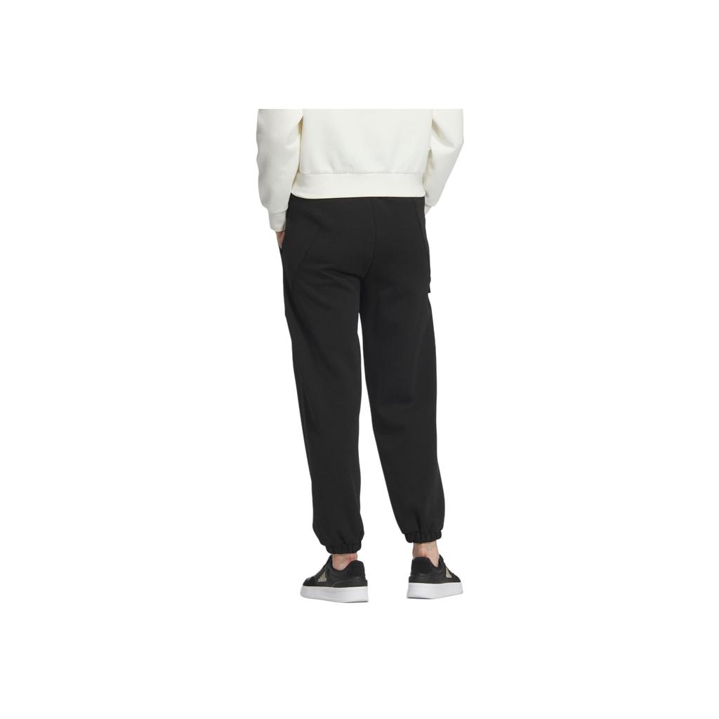 Adidas FW24 Серия спортивных костюмов с небольшим логотипом, модные удобные универсальные трикотажные спортивные брюки с эластичными манжетами, женские плавки черного цвета JJ3561