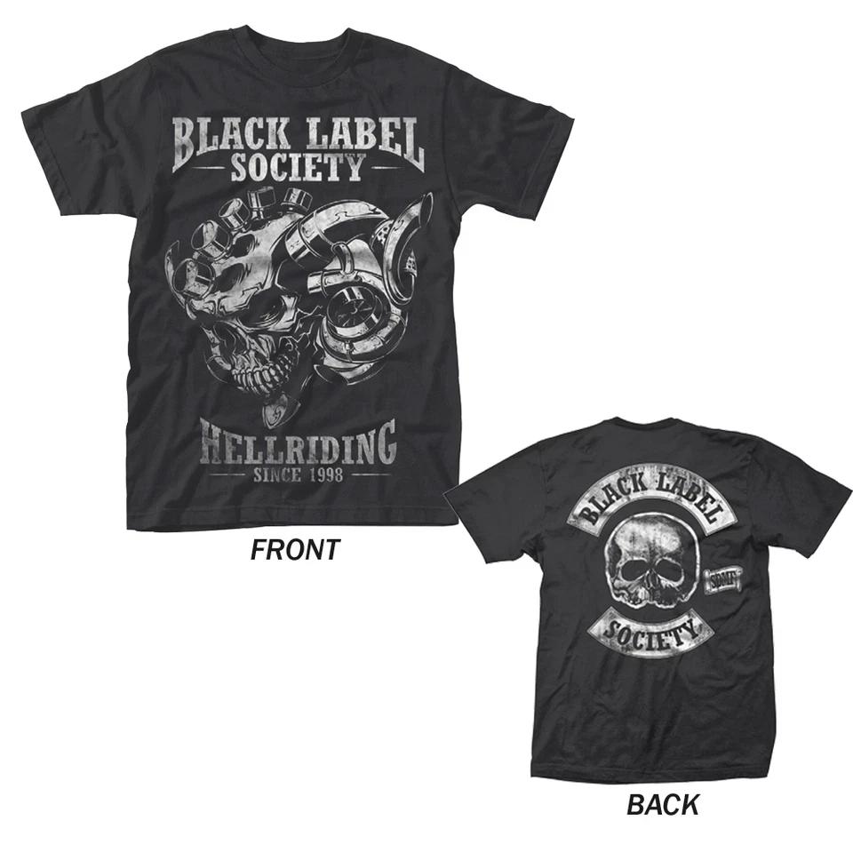 Черная футболка с коротким рукавом Black Label Society, 90-е, с 1988 года, двусторонняя, черная