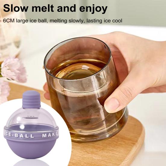 Силиконовый лоток для льда для виски, большой круглый генератор кубиков льда с крышками для коктейлей, бурбона и напитков, легкосъемные сферические формы для кубиков льда