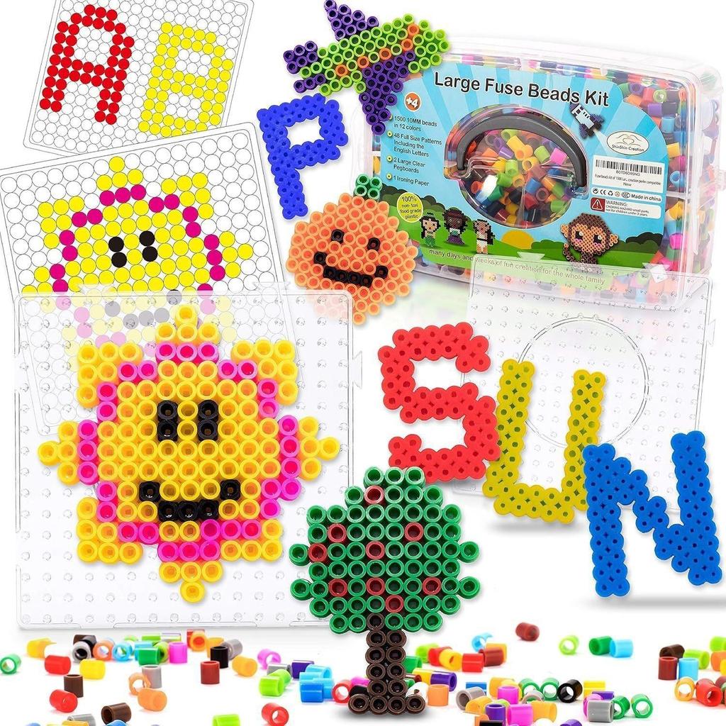 Набор запасных бусин Perler Черно-белый, 2,6 мм, полный набор для DIY-поделок и развивающих игрушек
