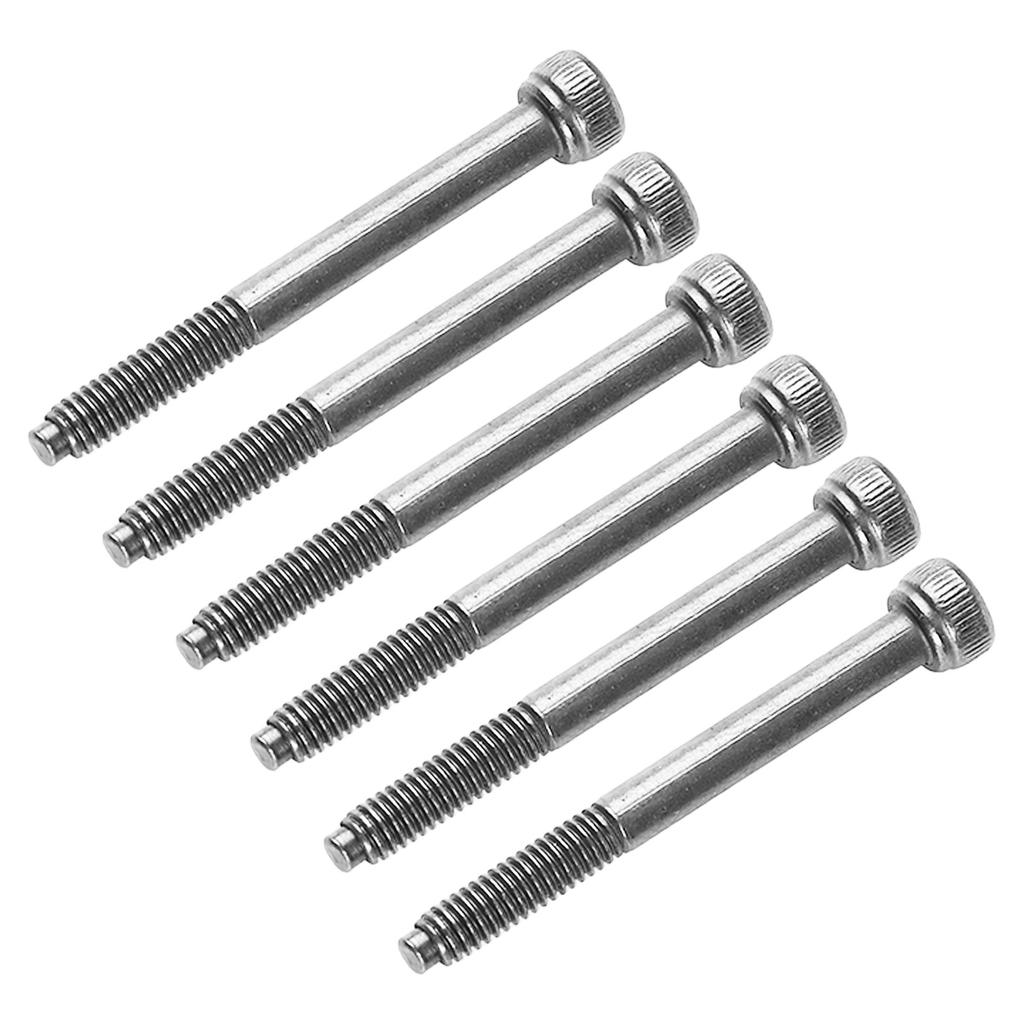 6PCS 42mm Electric Guitar Bridge Screws Double Locking Tremolo Bridge Screw Black Nickel
