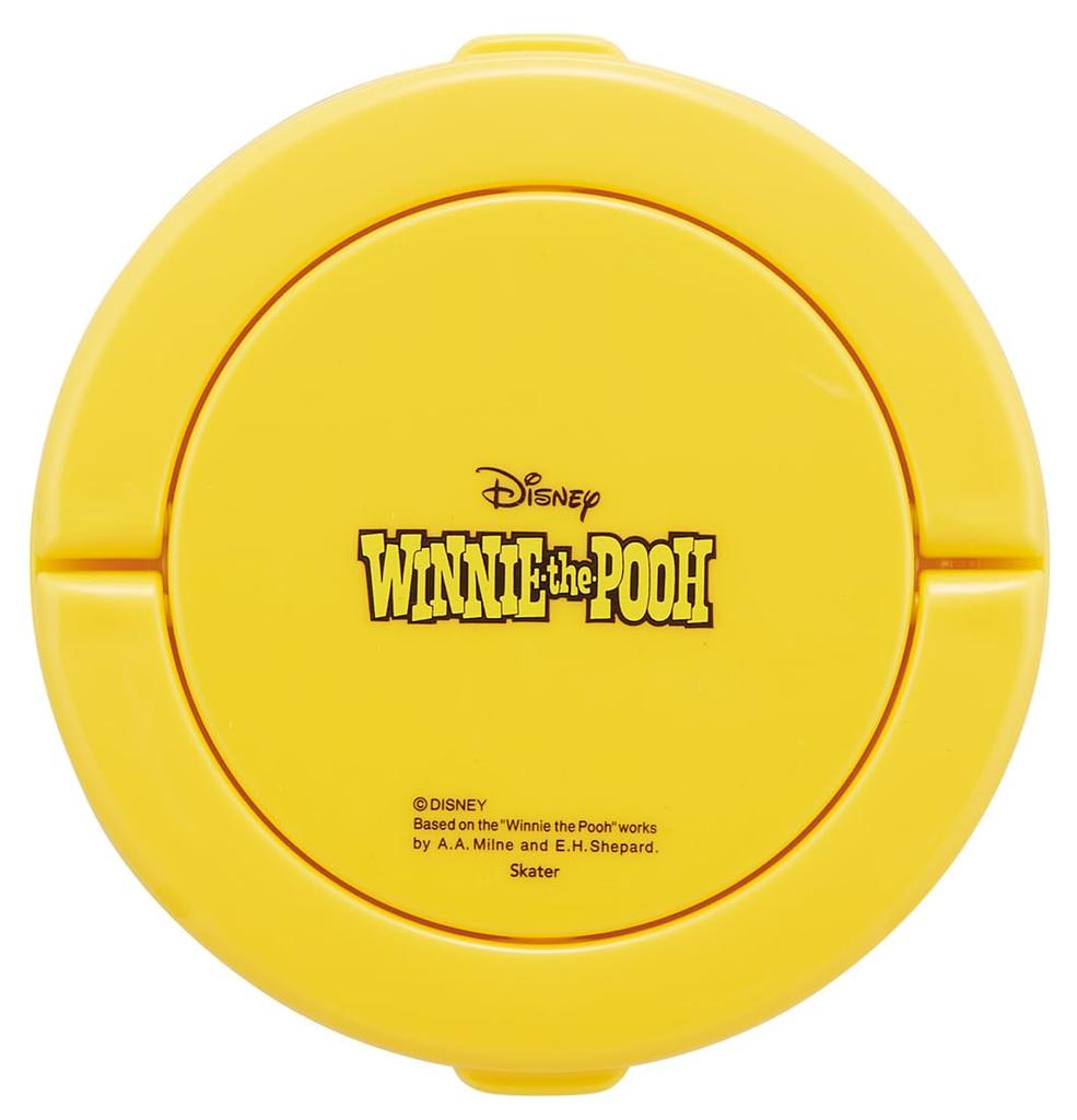 Skater Изолированный ланч-бокс, Форма миски для риса, 540 мл, Женский, Двухъярусный, со складной ручкой, Дизайн Disney Ретро Винни Пух, LDNO6AG-A