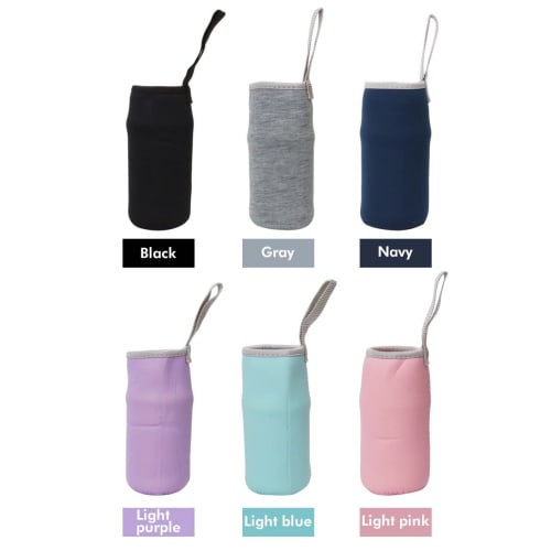 Prendre [Set of 2] PET Bottle Covers, Bottle Holders, My Bottle Covers, Stainless Steel Bottle Cases, Water Bottle Covers, PET Bottle Covers (Black/68