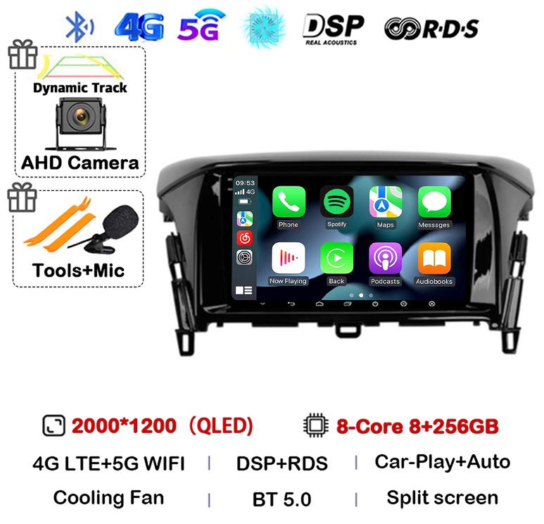 Android 14 Carplay Auto For Mitsubishi Eclipse Cross 2017 2018 2019-2022 Car Radio Stereo Multimedia Video Player Navigation GPS