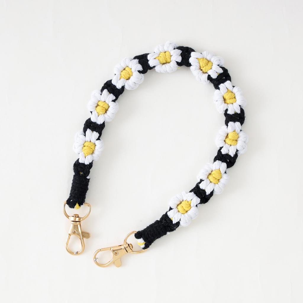 Nordic Style Hand-woven Small Daisies Cute Flowers Stanley Water Cup with Water Cup Rope Cup Cover Silicone Ring