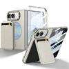 Shell Film Integrated Magnetic Wallet Case For iPhone Duo, Pull Strap Stand, Strong Magnet PU Leather Cover