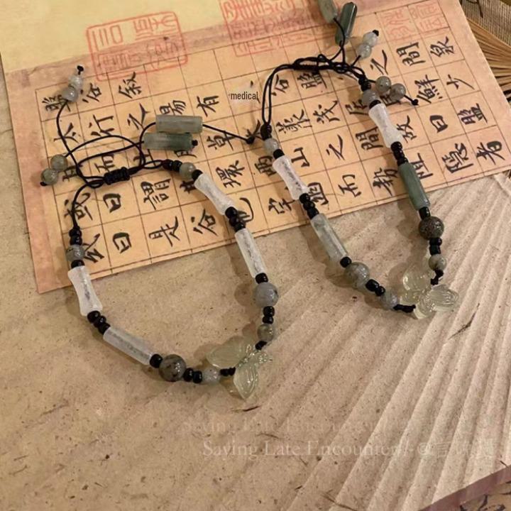 Браслет Lantingxu Butterfly Bamboo Zen: Изысканный, Легкая Роскошь, Новый Китайский Стиль