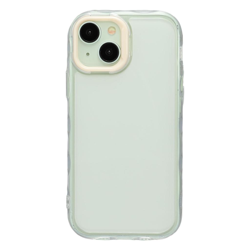 For iPhone 13 Case Inner Wave Pattern TPU+Acrylic Phone Cover