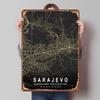 Sarajevo Silver City Map Metal Signs Map Poster Decor for Room Decoration Custom Tinplate Sign for Wall Art Decoration Retro
