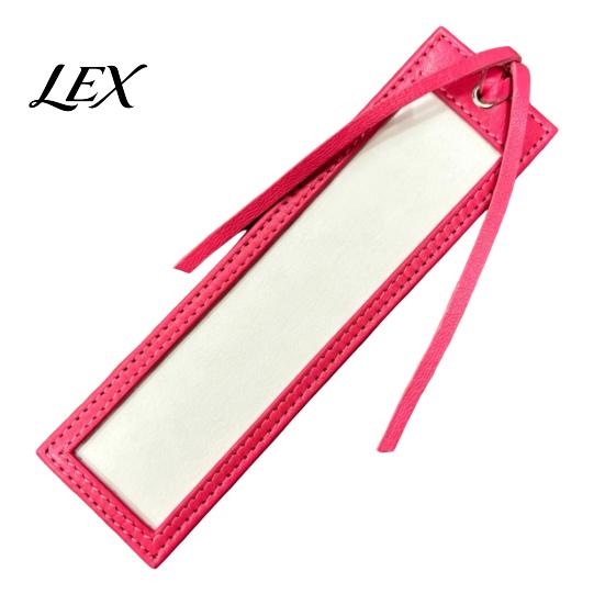 Embroidery Project Accessories Self-Finishing Needlepoint Bookmark, Durable PU Leather Book Functional Displays Marker, Adhesive Backing DIY