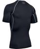 [Under Armor] Тренировочная базовая куртка UA Heat Gear Armor с коротким рукавом, мужская черная, стальная, размер L