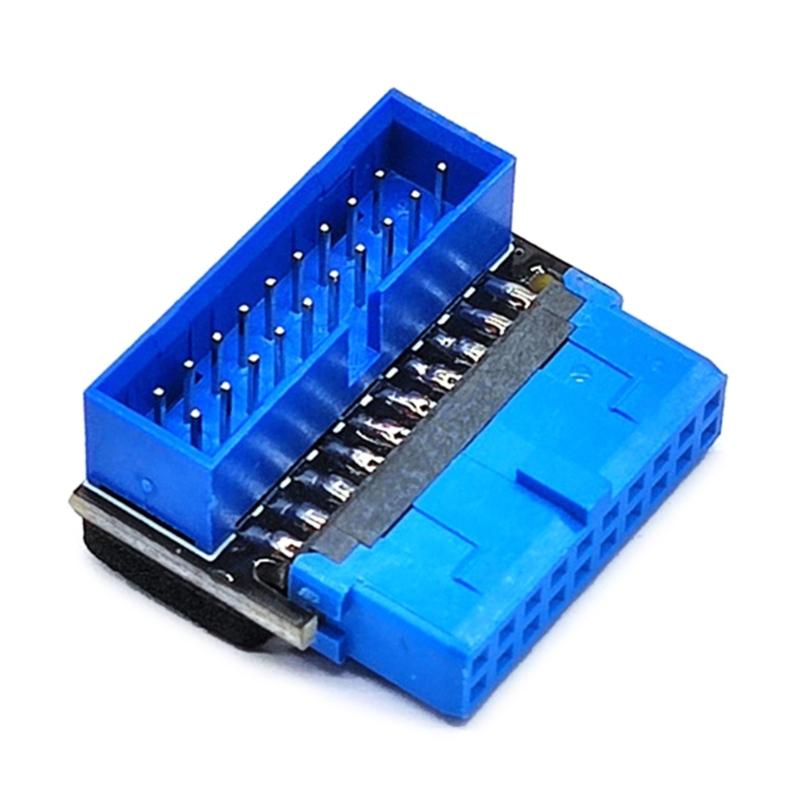 Адаптер для разъемов передней панели USB, USB3.2 19Pin/20Pin для подключения к разъемам материнской платы, поворотный адаптер на 90 градусов