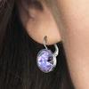 Swarovski Серьги Bella с пирсингом, цвет фиолетовая Аврора, женские серьги 5030703