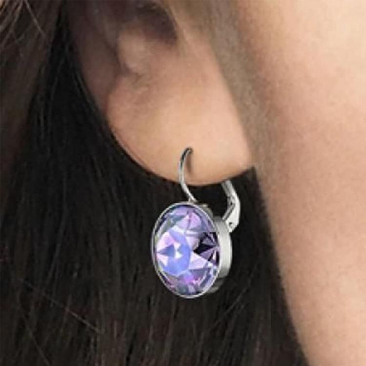 Swarovski Серьги Bella с пирсингом, цвет фиолетовая Аврора, женские серьги 5030703