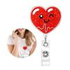 Realistic Organ Pattern Acrylic Retractable Badge Holder Office Supply Clip Staff Card Holder for Healthcare Workers