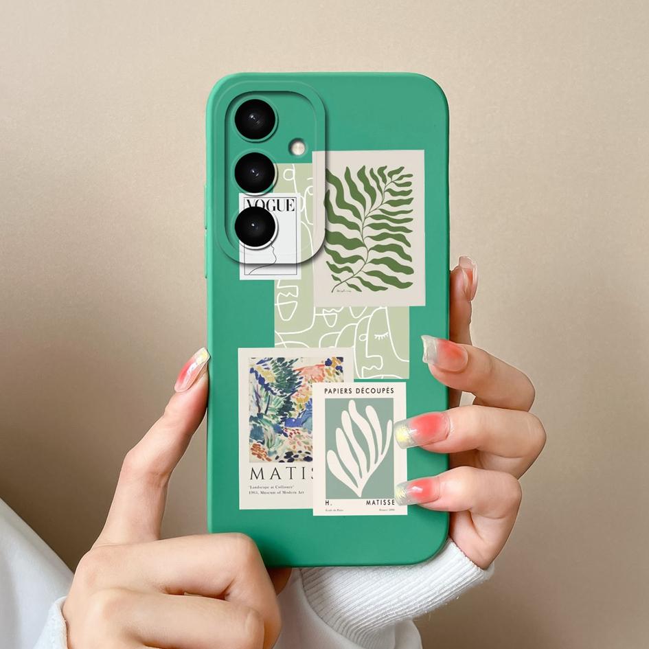 Чехол для Samsung A56 A16 A26 S25 Plus S25Ultra A05S F14 A05 A36 крутые модные этикетки жидкий силиконовый мягкий защитный экран телефона чехол для Samsung Capa