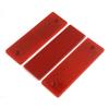 Car Reflector General Purpose Car Red Pasting Reflector Sticker with Screw Hole, Pack of 3