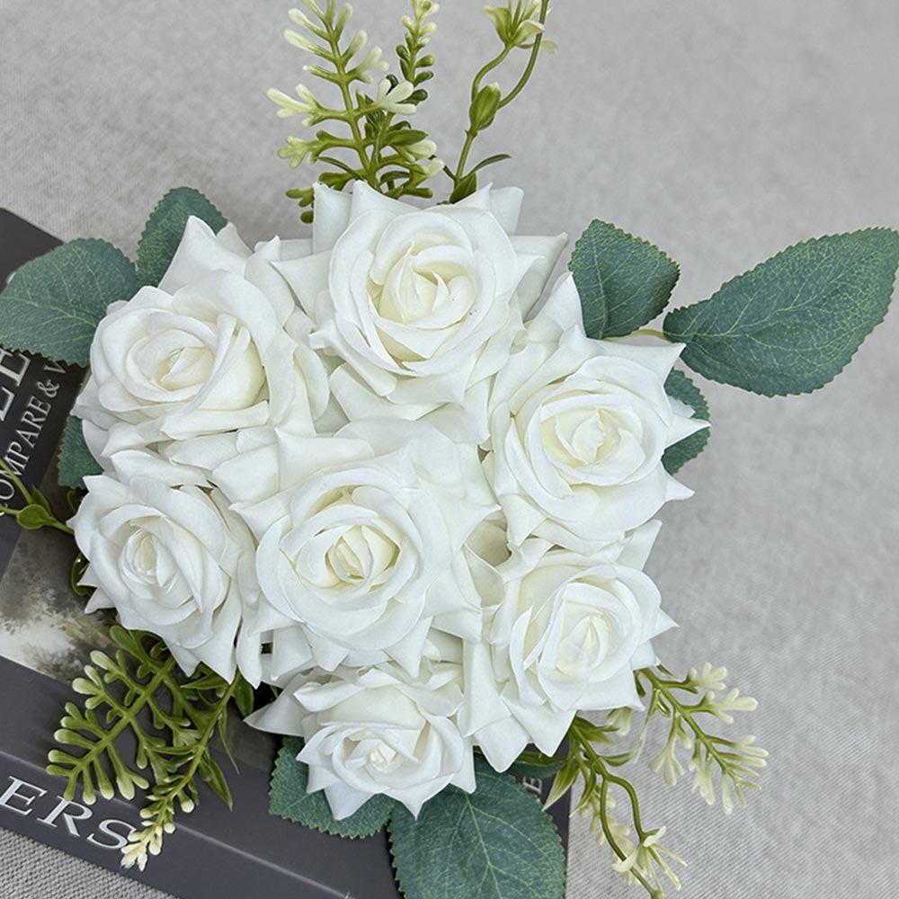 Multicolor Artificial Flower Rose Silk Petal Faux Rose Flower NEW Flower Bouquet  Party Supplies