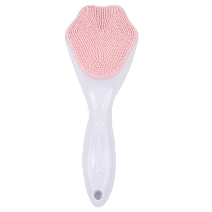 Силиконовая щетка для умывания и массажа лица с ручкой