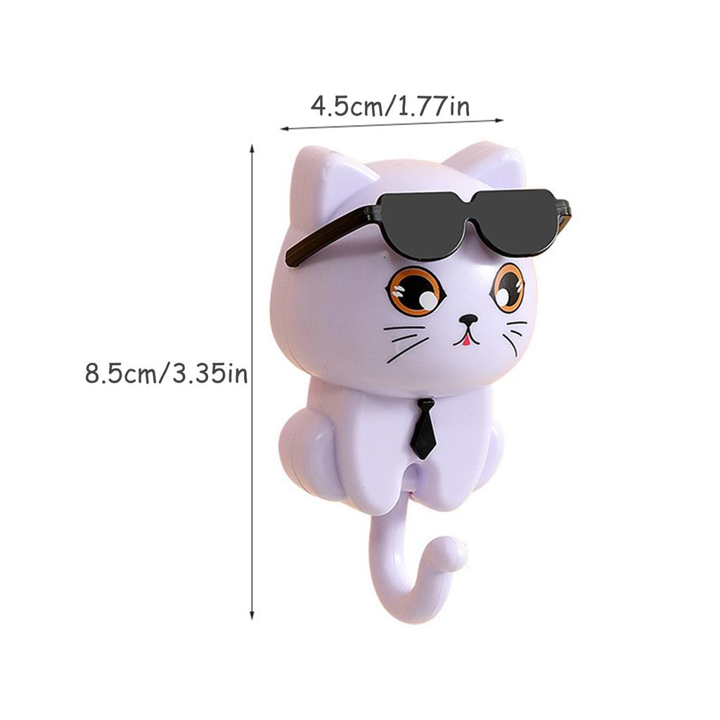 Cartoon Cat Key Hook Strong Adhesive Wall Hooks for Home Decoration