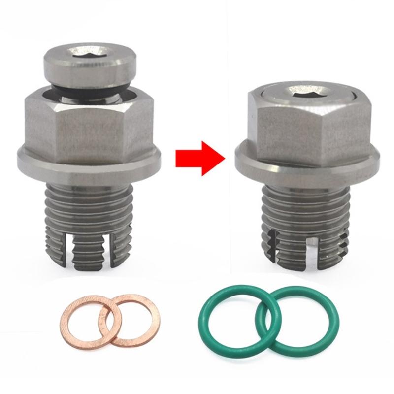 Ремкомплект пробки слива масла из нержавеющей стали с шестигранным ключом, саморезы, ремонтные комплекты с резьбой масляного поддона, герметичная прокладка