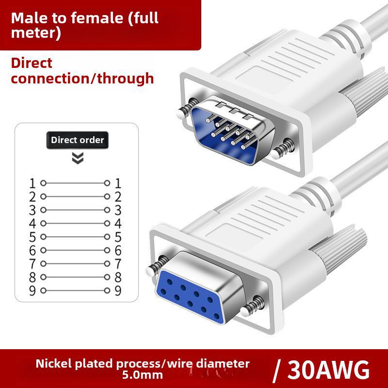 Последовательный удлинительный кабель RS232 DB9 «папа-мама», доступен в длинах 1,5 м, 3 м, 5 м
