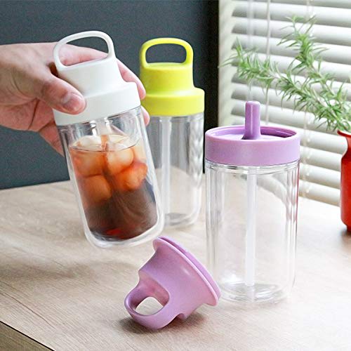 KINTO To-Go Bottle, 360ml, Purple, with Straw, Lightweight, Dishwasher Safe, Double Walled, 20064