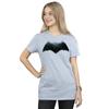DC Comics Womens/Ladies Justice League Movie Batman Emblem Cotton Boyfriend T-Shirt
