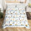 Excavator Tractor Duvet Set Cartoon Truck Bedding Set