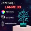 Lampe de Chevet 3D LED - Décoration Thème Mer - Changement de Couleurs - Télécommande Incluse - Idée Cadeau