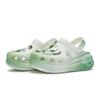 Crocs Crush Clog 811 из Xiaodie Zangchun Freshness Туфли с отверстиями-бабочками Унисекс Одинаковые зеленые и белые