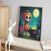 Halloween 5D Skeleton Pumpkin Cauldron Diamond Full Diamond Art Painting Kit Diamond Painting Home Decor DIY Craft Wall Art Decor Sets