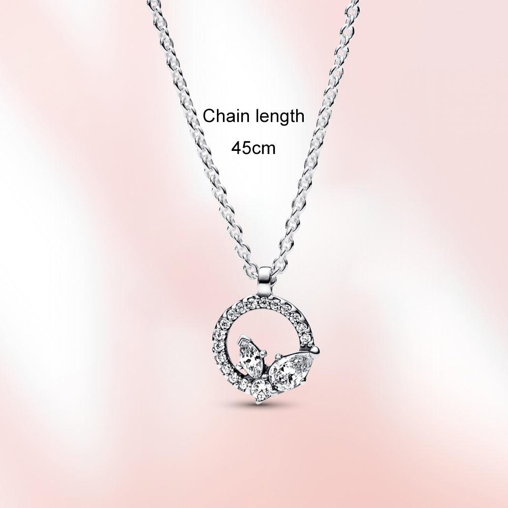 Настоящее серебро S925, ожерелье с ключом от мыши, ожерелье с лампой, женские ювелирные изделия, модное ожерелье с тыквой-тележкой для любовного подарка